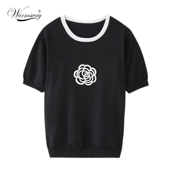 spring summer stylish elegant knitted pullovers women o neck contrast color beading rose sweater c-066 210522, White;black
spring summer stylish elegant knitted pullovers women o neck contrast color beading rose sweater c-066 210522, White;black
