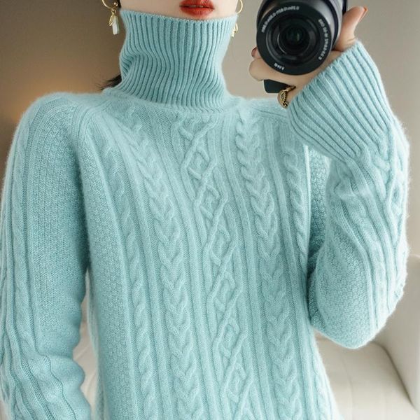 women's sweaters lafarvie wool sweater women turtleneck long sleeve autumn winter casual female pullover loose warm thick pull jumper, White;black
women's sweaters lafarvie wool sweater women turtleneck long sleeve autumn winter casual female pullover loose warm thick pull jumper, White;black