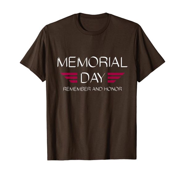 Memorial Day Remember and honor gift t-shirt, White;black