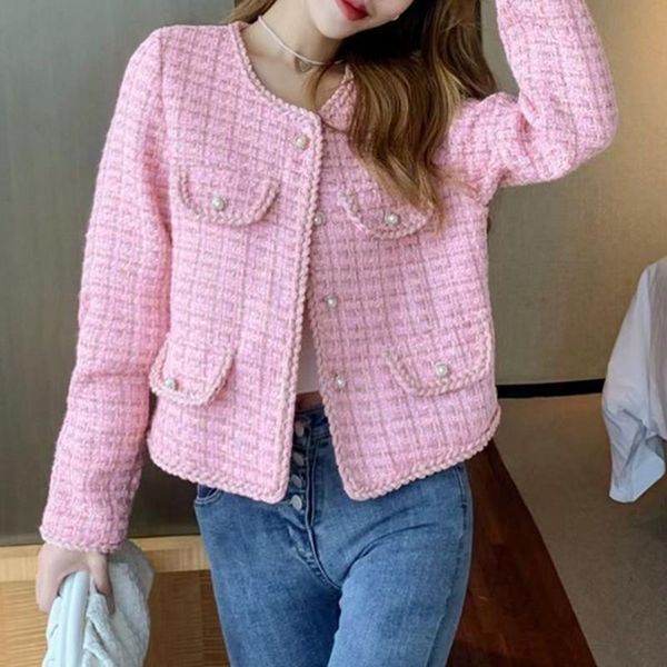 women's jackets women tweed 2021 autumn winter o-neck vintage plaid jacket ladies short coat outwear luxury clothing, Black;brown
women's jackets women tweed 2021 autumn winter o-neck vintage plaid jacket ladies short coat outwear luxury clothing, Black;brown