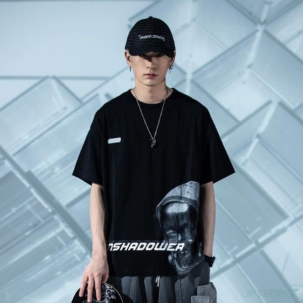 men's t-shirts enshadower 21ss skull print cotton t-shirit streetwear techwear aesthetic punk, White;black
men's t-shirts enshadower 21ss skull print cotton t-shirit streetwear techwear aesthetic punk, White;black
