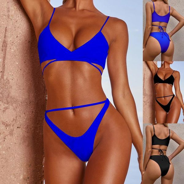 women's swimwear solid color stripe print swimsuit bandage european and american tight bikini, White;black
women's swimwear solid color stripe print swimsuit bandage european and american tight bikini, White;black