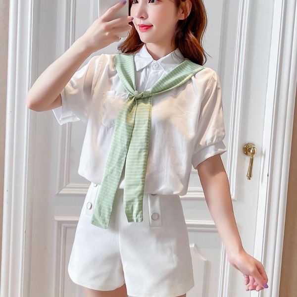women's blouses & shirts vintage lady fashion women striped neckerchief splicing lapel half sleeve casual button shirt blouse blusas mu, White
women's blouses & shirts vintage lady fashion women striped neckerchief splicing lapel half sleeve casual button shirt blouse blusas mu, White