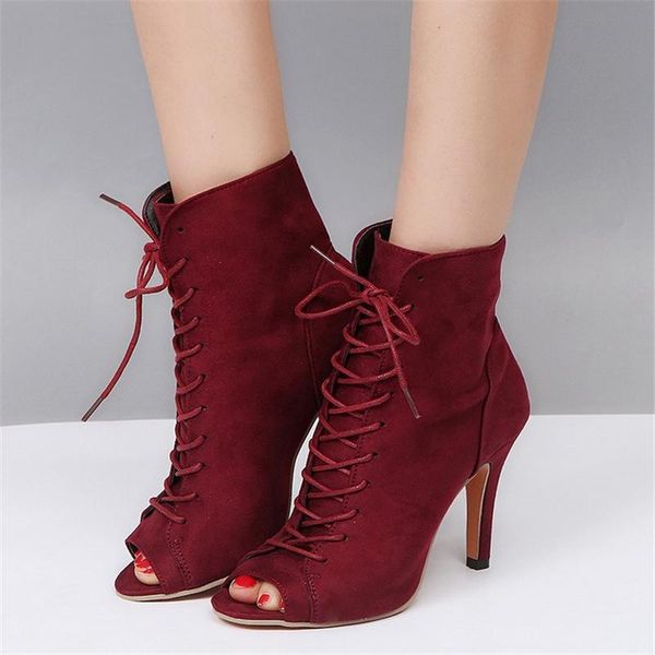boots open toe high heel women's summer roman style autumn ankle lace-up suede fashion 34-43, Black
boots open toe high heel women's summer roman style autumn ankle lace-up suede fashion 34-43, Black