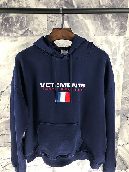 quality 1:1 vetements france flag embroidery hiphop brand clothing men women cotton hoodies pullover, Black
quality 1:1 vetements france flag embroidery hiphop brand clothing men women cotton hoodies pullover, Black