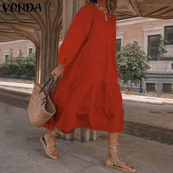 casual dresses party dress women's long sleeve sundress bohemian maxi 2021 vonda loose cotton robe vestidos s-5xl, Black;gray
casual dresses party dress women's long sleeve sundress bohemian maxi 2021 vonda loose cotton robe vestidos s-5xl, Black;gray
