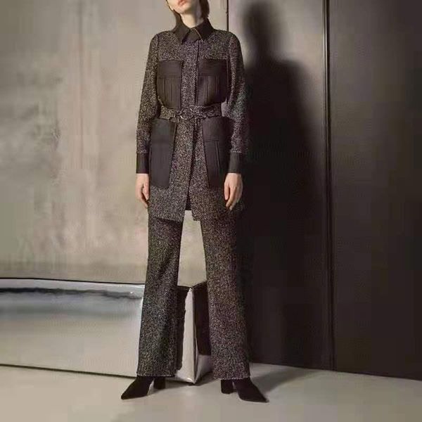 women's two piece pants 2021 autumn fashion lapel mid-length woolen jacket + high waist wide leg set women 2pieces, White
women's two piece pants 2021 autumn fashion lapel mid-length woolen jacket + high waist wide leg set women 2pieces, White