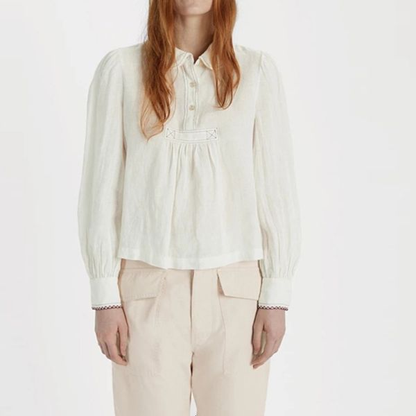 suit women white linen blouse peter pan collar simple ol long sleeve shirt with buttons autumn, White;black
suit women white linen blouse peter pan collar simple ol long sleeve shirt with buttons autumn, White;black
