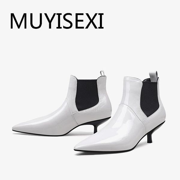 boots women stretch mixed colors slip on high fashion european design 3.5 thin med heels pointed toe office ankle hl309 muyisexi, Black
boots women stretch mixed colors slip on high fashion european design 3.5 thin med heels pointed toe office ankle hl309 muyisexi, Black