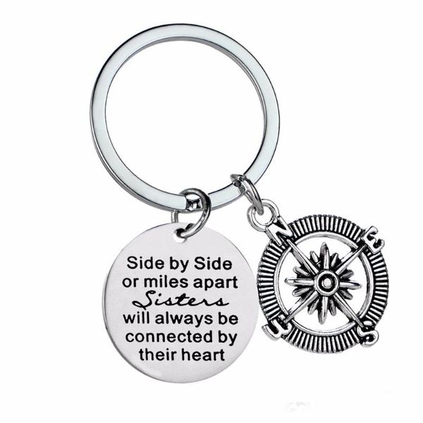 keychains 12pc/lot side by or miles apart sisters keychain bff friends gift friendship key chain stainless steel compass keyring, Silver
keychains 12pc/lot side by or miles apart sisters keychain bff friends gift friendship key chain stainless steel compass keyring, Silver