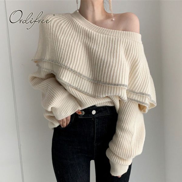 autumn winter women ruffle knitted pullover long sleeve vintage thick warm female sweater 210415, White;black
autumn winter women ruffle knitted pullover long sleeve vintage thick warm female sweater 210415, White;black