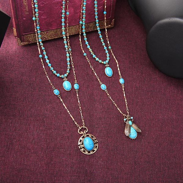 pendant necklaces arrival bohemia fashion blue color insect necklace for women handmade charming date gift adjustable jewelry accessory, Silver
pendant necklaces arrival bohemia fashion blue color insect necklace for women handmade charming date gift adjustable jewelry accessory, Silver