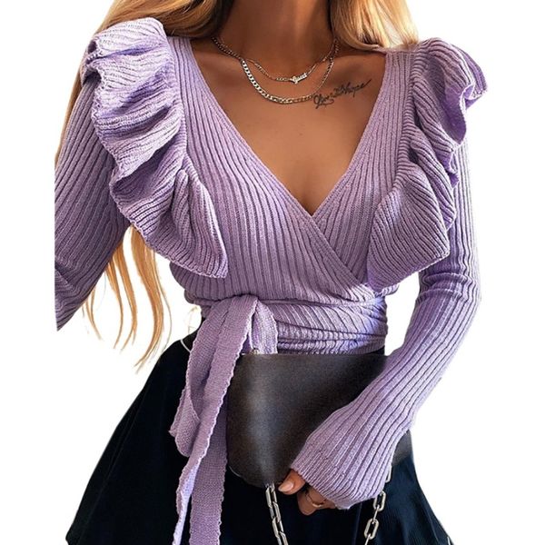 inspired ruffle wrap cardigan in lilac v-neck cardigan tight fit cropped cardigan for women autumn winter new 210412, White;black
inspired ruffle wrap cardigan in lilac v-neck cardigan tight fit cropped cardigan for women autumn winter new 210412, White;black