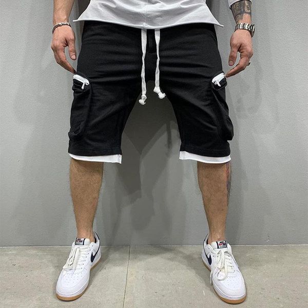 summer high-quality men's fashion multi-pocket sports and leisure hip-hop lace-up overalls five-point pants shorts men, White;black
summer high-quality men's fashion multi-pocket sports and leisure hip-hop lace-up overalls five-point pants shorts men, White;black