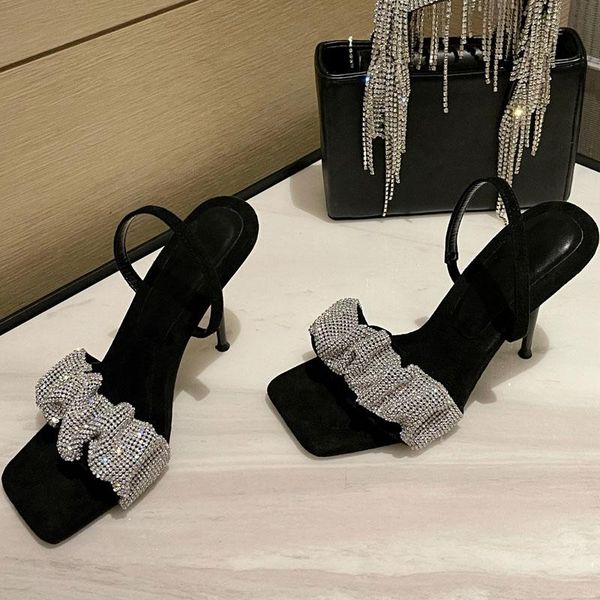 dress shoes luxury square head rhinestone women high heels slingback gladiator sandals black summer party prom big size 35-42
dress shoes luxury square head rhinestone women high heels slingback gladiator sandals black summer party prom big size 35-42