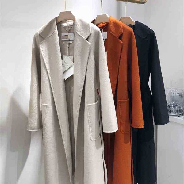 water ripple double-sided cashmere women's bathrobe 2020 new wool autumn winter lace up long coat top, Black
water ripple double-sided cashmere women's bathrobe 2020 new wool autumn winter lace up long coat top, Black