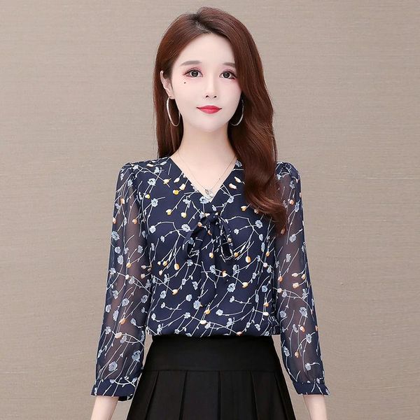women's blouses & shirts 2021 spring fashion chiffon shirt long-sleeved temperament self-cultivation floral casual slimming v-neck top, White
women's blouses & shirts 2021 spring fashion chiffon shirt long-sleeved temperament self-cultivation floral casual slimming v-neck top, White