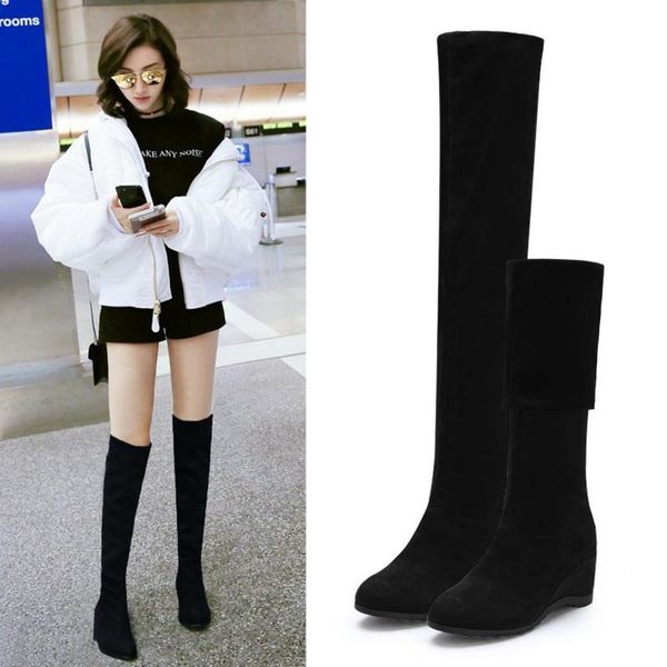 boots thigh women's elastic slimming over the knee autumn and winter ladies high heels, Black
boots thigh women's elastic slimming over the knee autumn and winter ladies high heels, Black
