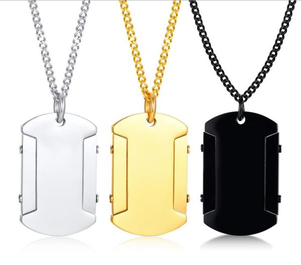 26*42mm stainless steel personality tag square card brand pendant necklace for mens silver/ gold/ black 24'' heavy solid jewelry
26*42mm stainless steel personality tag square card brand pendant necklace for mens silver/ gold/ black 24'' heavy solid jewelry