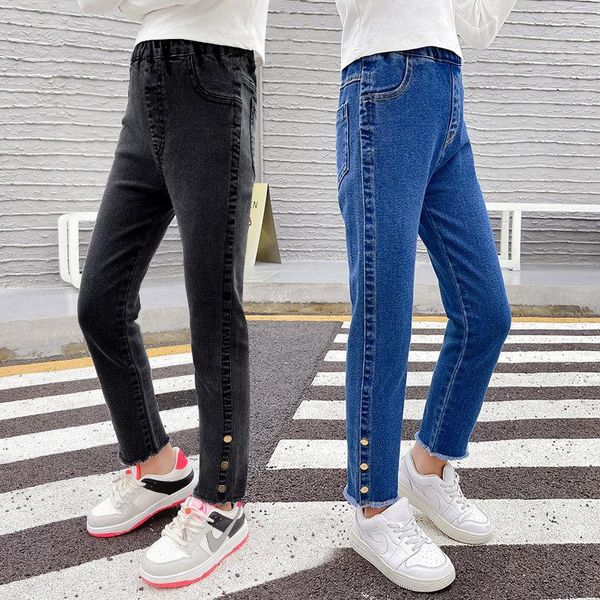 jeans spring autumn girls elastic waist kids button slim skinny denim pants for casual trousers teenage clothes 9 11 13yrs, Blue
jeans spring autumn girls elastic waist kids button slim skinny denim pants for casual trousers teenage clothes 9 11 13yrs, Blue
