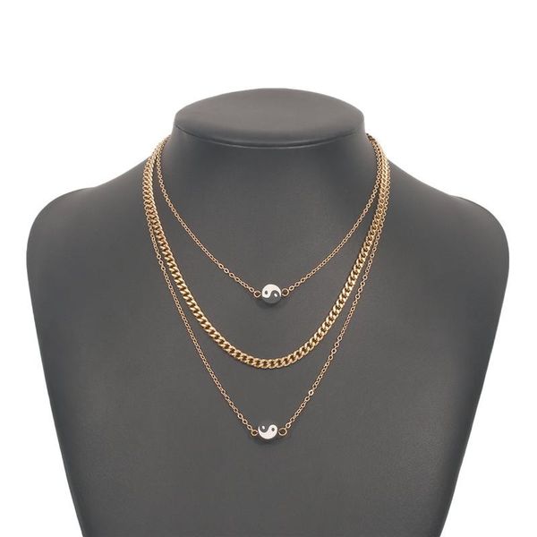 chokers multi-layer choker necklace statement chains jewelry tai chi pendant accessories luxury women 2021 collares, Golden;silver
chokers multi-layer choker necklace statement chains jewelry tai chi pendant accessories luxury women 2021 collares, Golden;silver