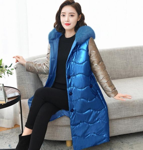 women's fur & faux autumn/winter style cotton-padded jacket mid-length korean thick loose padded coat fashion, Black
women's fur & faux autumn/winter style cotton-padded jacket mid-length korean thick loose padded coat fashion, Black