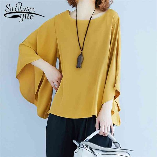 fashion solid women blouses cotton woman shirt simple korean female irregular flare sleeves loose office lady clothes 9426 210421, White
fashion solid women blouses cotton woman shirt simple korean female irregular flare sleeves loose office lady clothes 9426 210421, White
