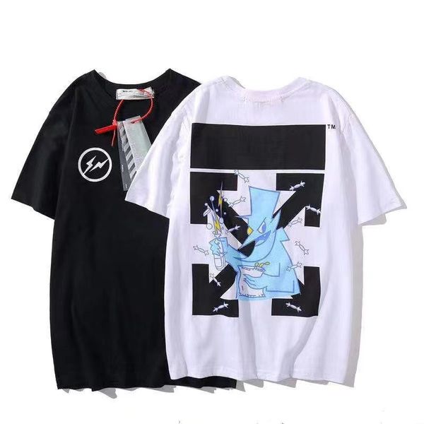 tide off co branded white fujiwara lightning arrow short sleeve t-shirt men's and women's half, White;black
tide off co branded white fujiwara lightning arrow short sleeve t-shirt men's and women's half, White;black