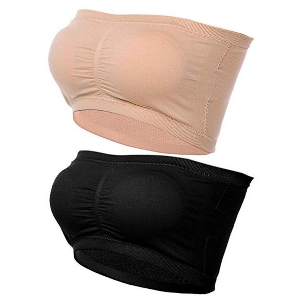 women bandeau bra seamless crop tube strapless sport bras yoga gathered breathable comfortable sports #40 gym clothing, White;black
women bandeau bra seamless crop tube strapless sport bras yoga gathered breathable comfortable sports #40 gym clothing, White;black