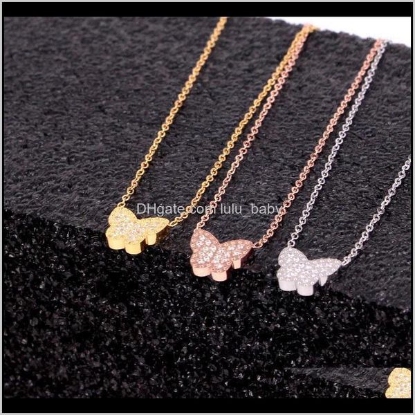 necklaces & pendants jewelry drop delivery 2021 fashion stainless steel love crystal cute butterfly insect pendant necklace rose gold color, Silver
necklaces & pendants jewelry drop delivery 2021 fashion stainless steel love crystal cute butterfly insect pendant necklace rose gold color, Silver