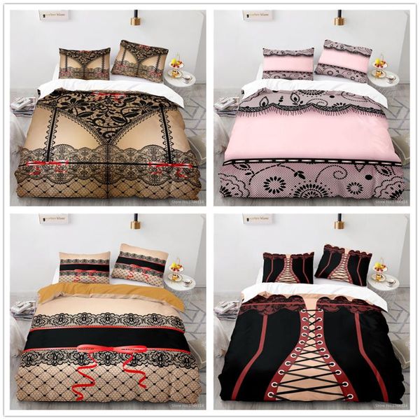 lace ribbon 3d printed bedding set women's underwear quilt cover / duvet bed linens bedclothes for home bedroom sets
lace ribbon 3d printed bedding set women's underwear quilt cover / duvet bed linens bedclothes for home bedroom sets