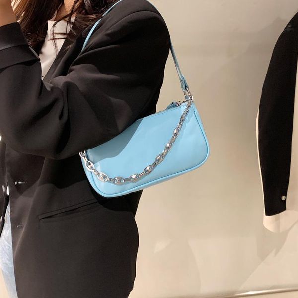small fresh summer handbag for women 2021 fashion female shoulder bag solid color wild lady pu leather blue light bags
small fresh summer handbag for women 2021 fashion female shoulder bag solid color wild lady pu leather blue light bags