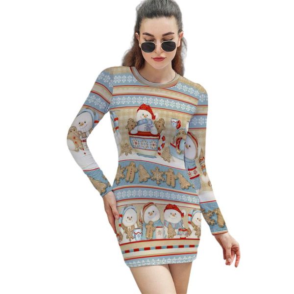 casual dresses triple a women long sleeve wrap snowman printing party, Black;gray
casual dresses triple a women long sleeve wrap snowman printing party, Black;gray