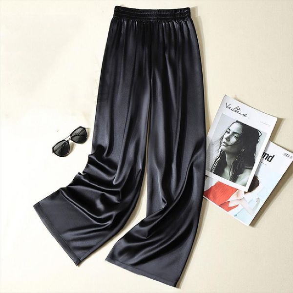 acetate wide leg high waist womens pants drape silk skating straight thin loose casual trousers solid color, Black;white
acetate wide leg high waist womens pants drape silk skating straight thin loose casual trousers solid color, Black;white