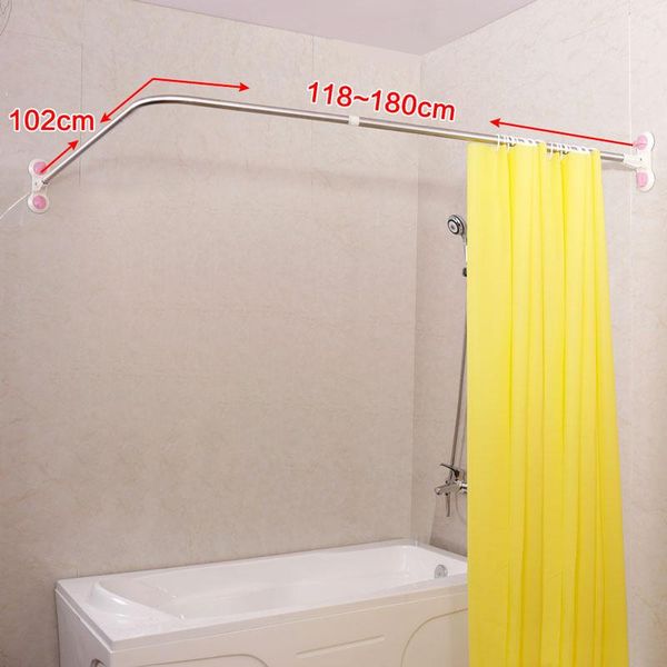 l-shaped shower curtain rod suction cups corner bathroom rail bar expandable 40.15'' x (46.46''-70.87'') dq161
l-shaped shower curtain rod suction cups corner bathroom rail bar expandable 40.15'' x (46.46''-70.87'') dq161