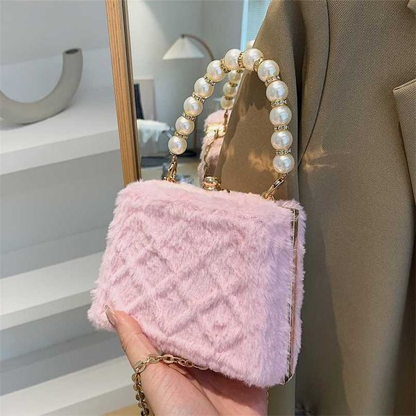 mini designer luxury plush box brand chain shoulder bag for women winter crossbody bags with beading handle handbags 211023
mini designer luxury plush box brand chain shoulder bag for women winter crossbody bags with beading handle handbags 211023