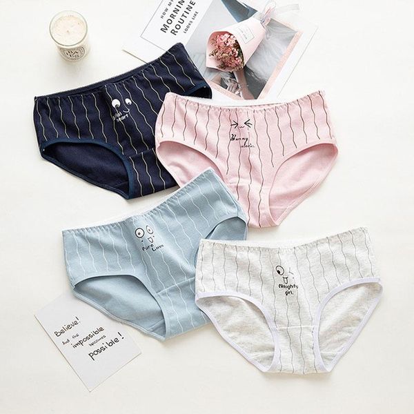 women cotton panties female lingerie girl briefs cartoon panty striped letters print underwear women's, Black;pink
women cotton panties female lingerie girl briefs cartoon panty striped letters print underwear women's, Black;pink