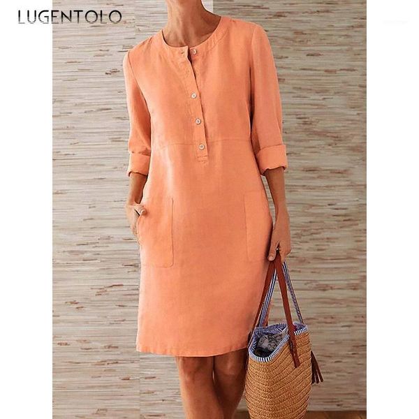 casual dresses lugentolo long sleeve dress linen women plus size high waist soild button o-neck a-line womens short, Black;gray
casual dresses lugentolo long sleeve dress linen women plus size high waist soild button o-neck a-line womens short, Black;gray