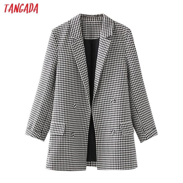 women's suits & blazers tangada women plaid tweed blazer coat vintage notched collar pocket 2021 fashion female casual chic qw33, White;black
women's suits & blazers tangada women plaid tweed blazer coat vintage notched collar pocket 2021 fashion female casual chic qw33, White;black