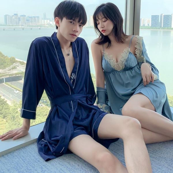 women's sleepwear 2pcs couple rayon robe set lace sling nightdress kimono men lounge bathrobe&shorts pajamas suit summer lovers dressin, Black;red
women's sleepwear 2pcs couple rayon robe set lace sling nightdress kimono men lounge bathrobe&shorts pajamas suit summer lovers dressin, Black;red