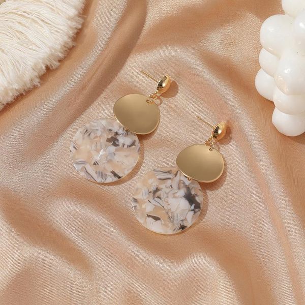 dangle & chandelier europ style vintage gold plating round geo design acrylic marble charm elegance women earrings, Silver
dangle & chandelier europ style vintage gold plating round geo design acrylic marble charm elegance women earrings, Silver