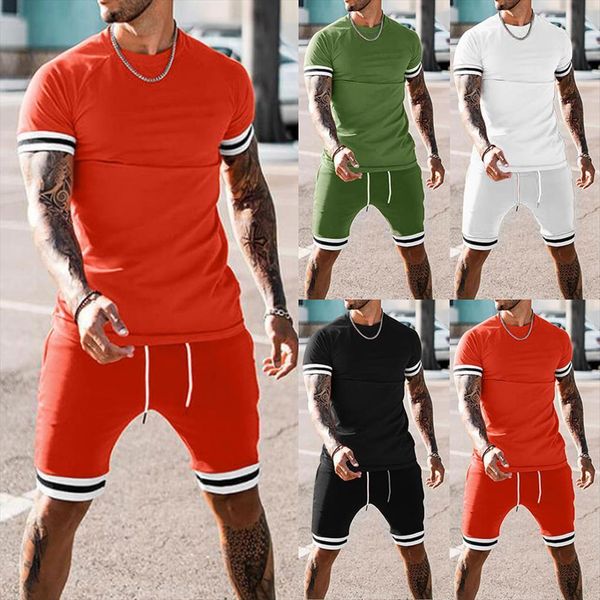 summer clothing 2 piece set men tracksuit shorts sports wear gym clothes short solid color stripe workout, Gray
summer clothing 2 piece set men tracksuit shorts sports wear gym clothes short solid color stripe workout, Gray