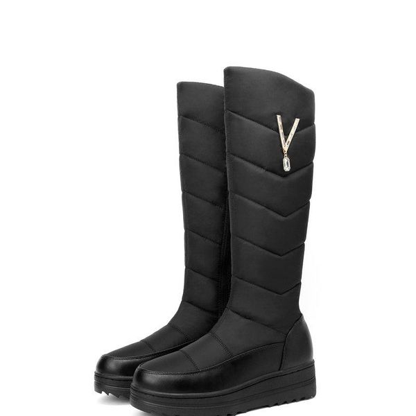 boots 2021 women warm knee high winter snow party basic casual shoes woman platform waterproof non-slip, Black 
boots 2021 women warm knee high winter snow party basic casual shoes woman platform waterproof non-slip, Black