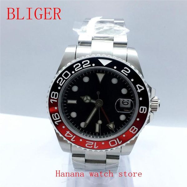 wristwatches 40mm black dial luminous saphire glass blue and red bezel gmt automatic movement men's watch, Slivery;brown
wristwatches 40mm black dial luminous saphire glass blue and red bezel gmt automatic movement men's watch, Slivery;brown
