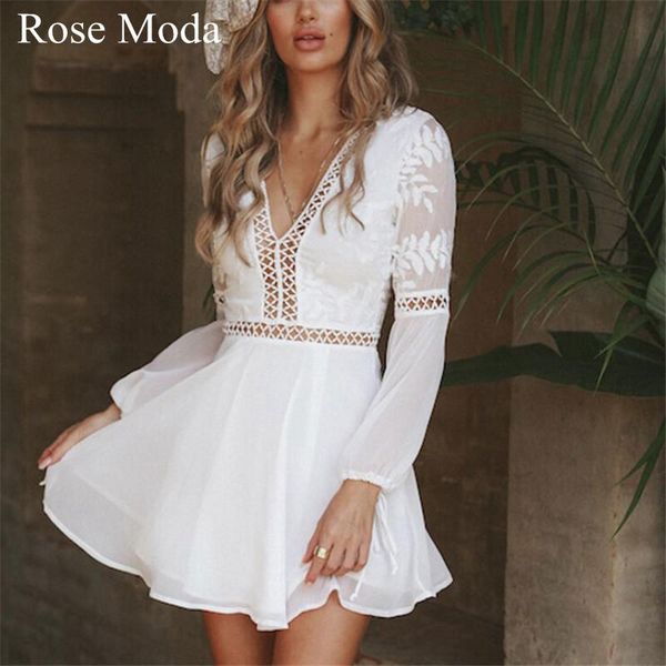 other wedding dresses rose moda v neck long sleeves short beach dress destination bridal gown custom make, White
other wedding dresses rose moda v neck long sleeves short beach dress destination bridal gown custom make, White
