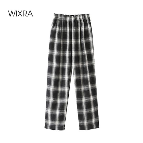 wixra womens straight plaid pants high elastic waist loose streetwear new fashion long trousers spring autumn 210419, Black;white
wixra womens straight plaid pants high elastic waist loose streetwear new fashion long trousers spring autumn 210419, Black;white
