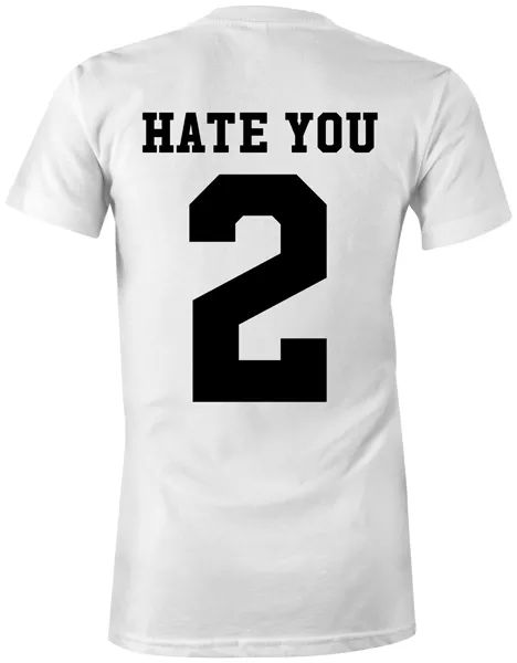 funny swag hipster fashion popular novelty printed - hate you 2 womens t-shirt, White;black
funny swag hipster fashion popular novelty printed - hate you 2 womens t-shirt, White;black