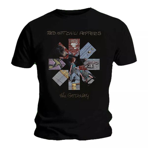 official red chili peppers t shirt getaway black classic rock band mens tee, White;black
official red chili peppers t shirt getaway black classic rock band mens tee, White;black