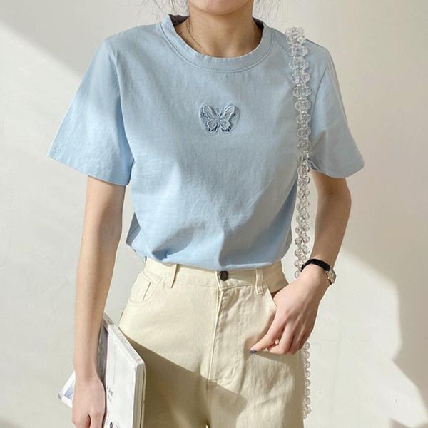 women's t-shirt bornladies butterfly embroidery women short sleeve loose cotton 2021 female basic shirt spring summer ladies tees, White
women's t-shirt bornladies butterfly embroidery women short sleeve loose cotton 2021 female basic shirt spring summer ladies tees, White