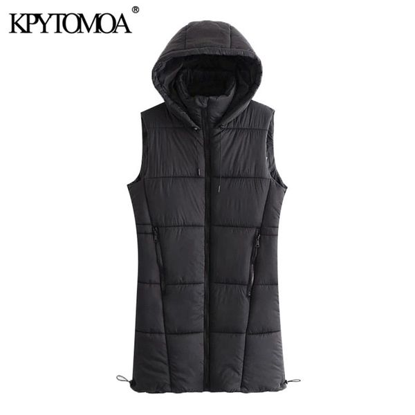 women fashion back elastic drawstring padded waistcoat vintage high collar zip-up hooded parkas female outerwear 210420, Black;white
women fashion back elastic drawstring padded waistcoat vintage high collar zip-up hooded parkas female outerwear 210420, Black;white